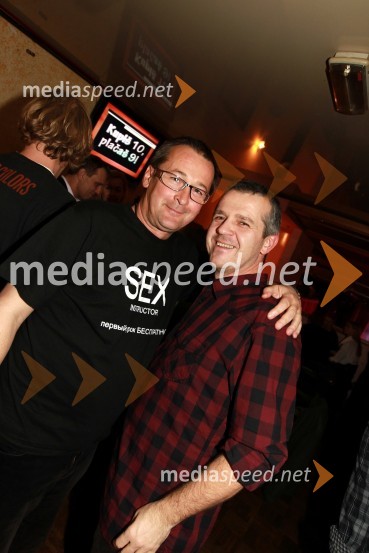 Smiljan Kreže, organizator koncerta in Uroš Skuhala, direktor časnika VečerTradicionalni božični koncert Prljavo kazalište