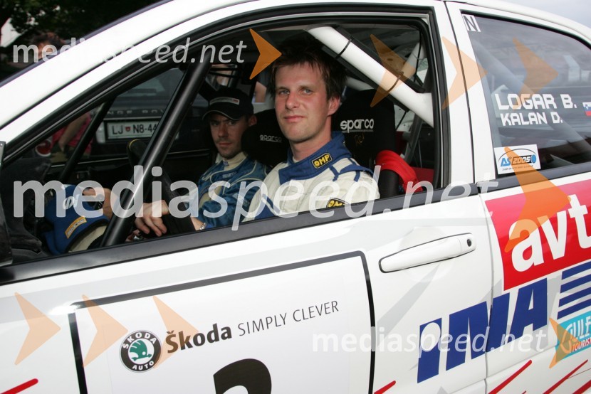 Posadka Boštjan Logar in David Kalan (Slovenija)4. Rally Škoda Maribor 2006
