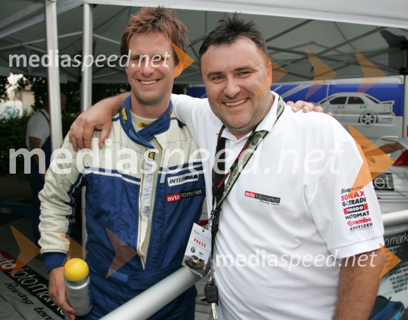Boštjan Logar, voznik rallyja in Sašo Mrak, založnik revij Avto Foto Market in Navigator4. Rally Škoda Maribor 2006