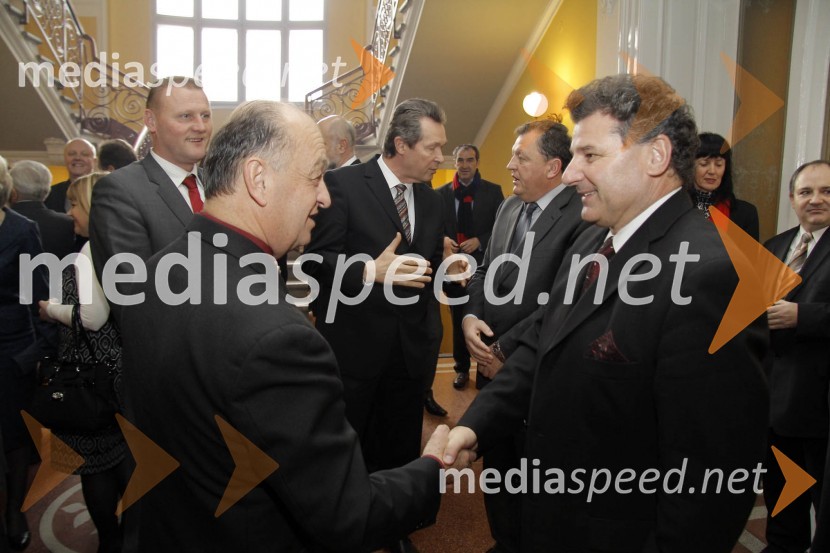 Beno Podergajs, župan Občine Vojnik in Marjan Vengust, direktor CMC Celje
Novoletni sprejem župana Mestne občine Celje Bojana Šrota