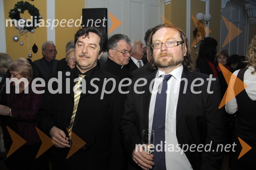 Renato Jenček in Bojan Umek, igralca SLG CeljeNovoletni sprejem župana Mestne občine Celje Bojana Šrota