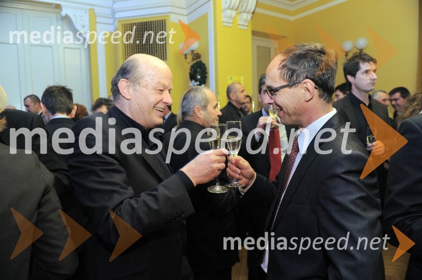 Srečko Šrot, lastnik Novega Tednika in Radia Celje ter ...Novoletni sprejem župana Mestne občine Celje Bojana Šrota