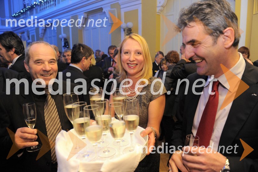 Ivan Žaberl, okrožno tožilstvo v Celju, soproga Taja in ...Novoletni sprejem župana Mestne občine Celje Bojana Šrota