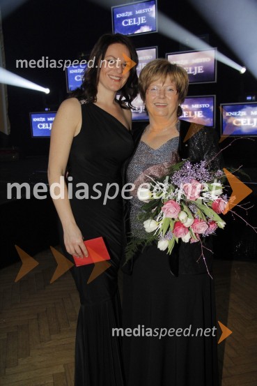Katarina Karlovšek, spremljevalka Bojana Šrota in ...Novoletni sprejem župana Mestne občine Celje Bojana Šrota