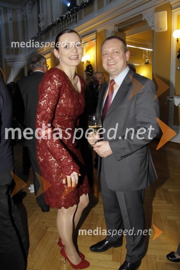 Polona Rifelj, Mestna občina Celje in Marko Zidanšek, direktor Simbio CeljeNovoletni sprejem župana Mestne občine Celje Bojana Šrota