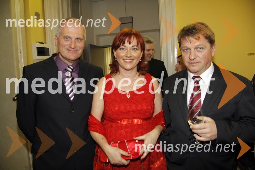 Roman Kramer, Mestna občina Celje, Urša Drugovič, mestna svetnica Mestne občine Celje in Milan Kos, podjetnikNovoletni sprejem župana Mestne občine Celje Bojana Šrota