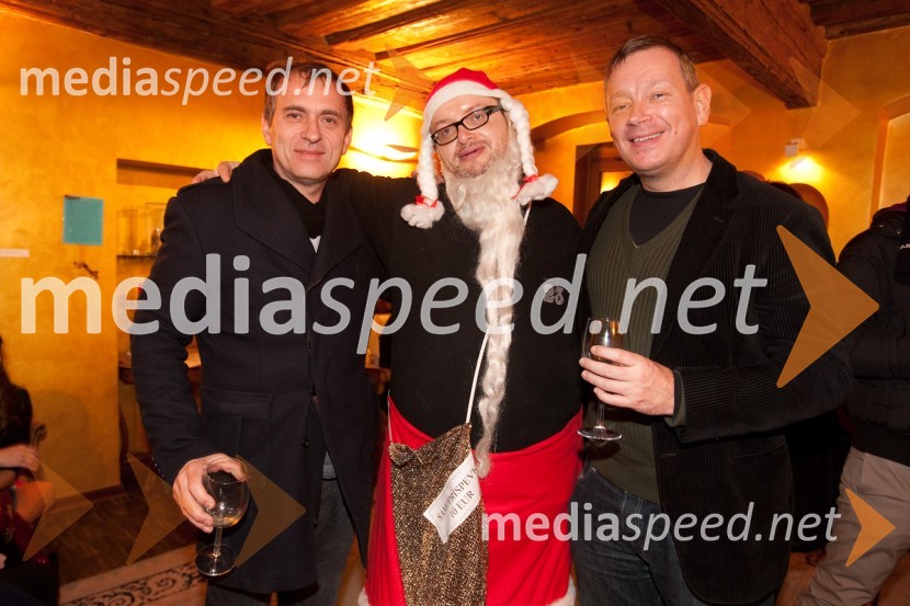 Blaž Peršin, direktor Mestnega muzeja Ljubljana, Maks Soršak, Moderna galerija in Robert Waltl, direktor Mini teatraZofa, premiera v Mini teatru