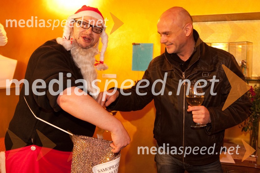 Maks Soršak, Moderna galerija in Damir Domitrović Kos, direktor festivala Ex PontoZofa, premiera v Mini teatru