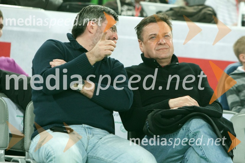 Roman Jakič, direktor Zavoda Tivoli in Zoran Jankovič, župan Mestne občine LjubljanaDan slovenske košarke 2011