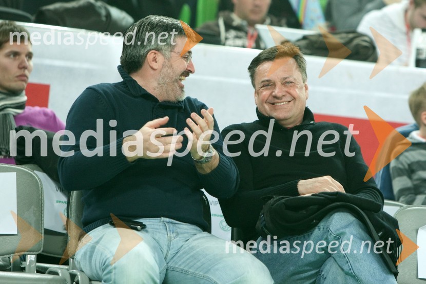 Roman Jakič, direktor Zavoda Tivoli in Zoran Jankovič, župan Mestne občine LjubljanaDan slovenske košarke 2011