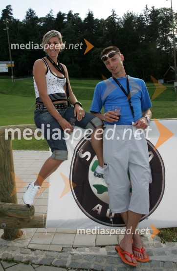 Alenka Bikar, atletinja s fantom Marjanom4. Rally Škoda Maribor 2006
