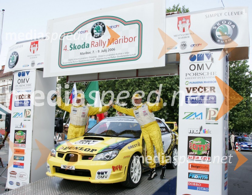 Posadka Andrej Jereb in Miran Kacin (Slovenija)4. Rally Škoda Maribor 2006