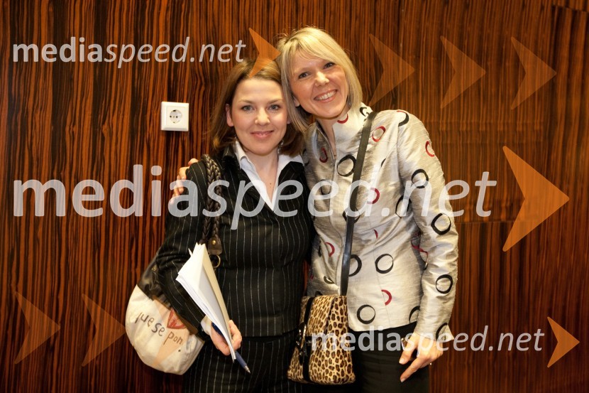 Tjaša Kolenc Filipčič, predsednica sekcije Mladi manager v Združenju Manager in Edita Krajnović, MediadeJanuarsko srečanje Združenja Manager in podelitev priznanja za življenjsko delo