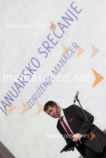 Dejan Turk, predsednik uprave Simobil d.d.Januarsko srečanje Združenja Manager in podelitev priznanja za življenjsko delo