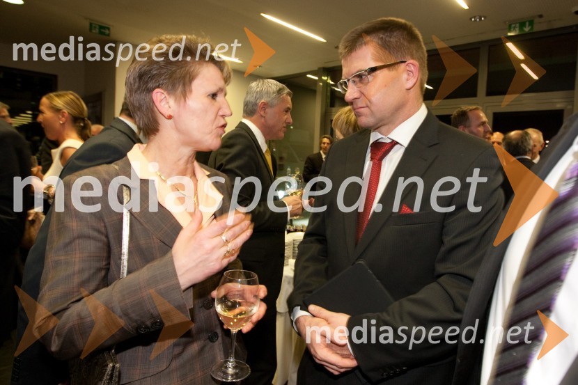 Sonja Gole, Adria Mobil in Dejan Turk, predsednik uprave Simobil d.d.Januarsko srečanje Združenja Manager in podelitev priznanja za življenjsko delo