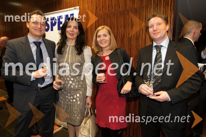 Anton Petič, Biljana Weber, Microsoft Slovenija, Medeja Lončar, Siemens in Beno CeljanJanuarsko srečanje Združenja Manager in podelitev priznanja za življenjsko delo
