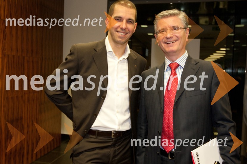 Marko Mlakar, Amrop Adria in Franjo Bobinac, predsednik uprave Gorenje d.d.Januarsko srečanje Združenja Manager in podelitev priznanja za življenjsko delo