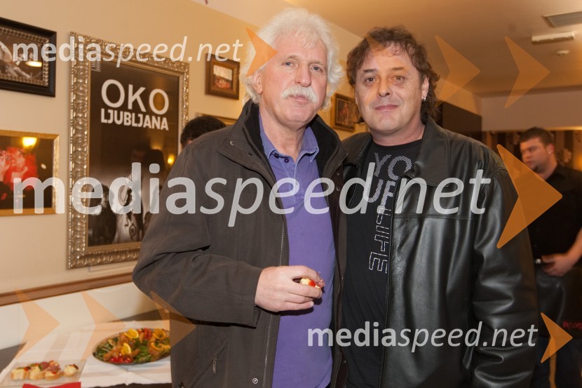 Tomo Jurak, glasbenik in Matjaž Švagelj, član skupine KalamariStrelci in Kozorogi, tradicionalna zabava