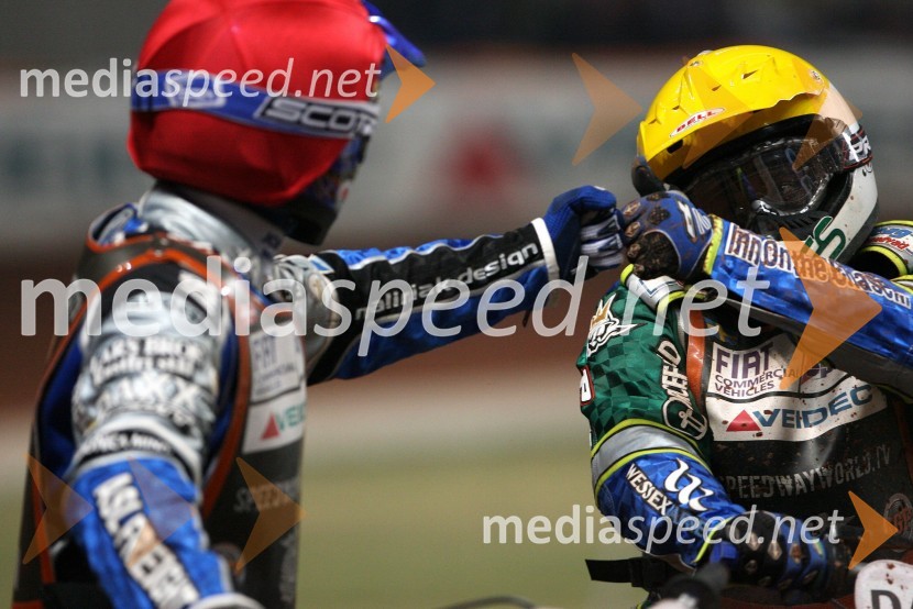 Antonio Lindbaeck (Švedska) in Hans Andersen (Danska)SPEEDWAY GRAND PRIX, VN Danske 2006, dirka