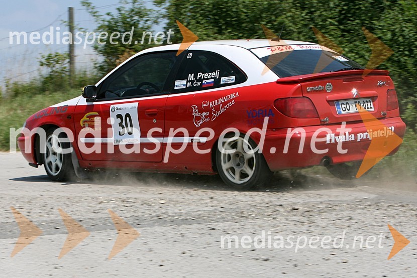 Posadka  Mitja Prezelj in Matej Čar (Slovenija) v avtu CITROEN Xsara4. Rally Škoda Maribor 2006