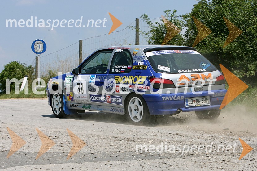 Posadka  Grega Podpečan in Maja Pelc (Slovenija)v avtu PEUGEOT 306 GTI4. Rally Škoda Maribor 2006