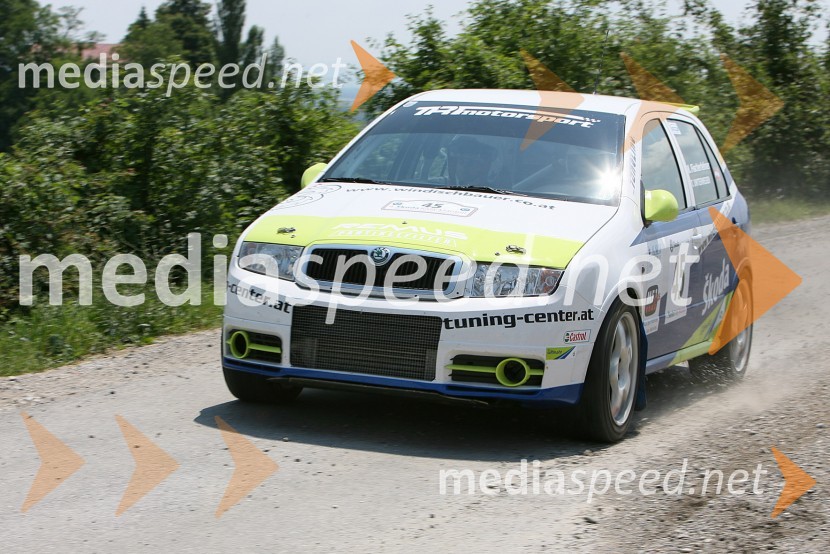 Posadka Martin Ficscerlehner in TBA (Avstrija) v avtu ŠKODA Fabia RS4. Rally Škoda Maribor 2006