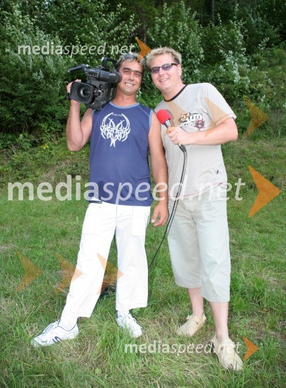 Fredi Miler in voditelj na televiziji Net Tv Miro V. KodričOdštekana Tv - Fredi Miler in Miro V. Kodrič