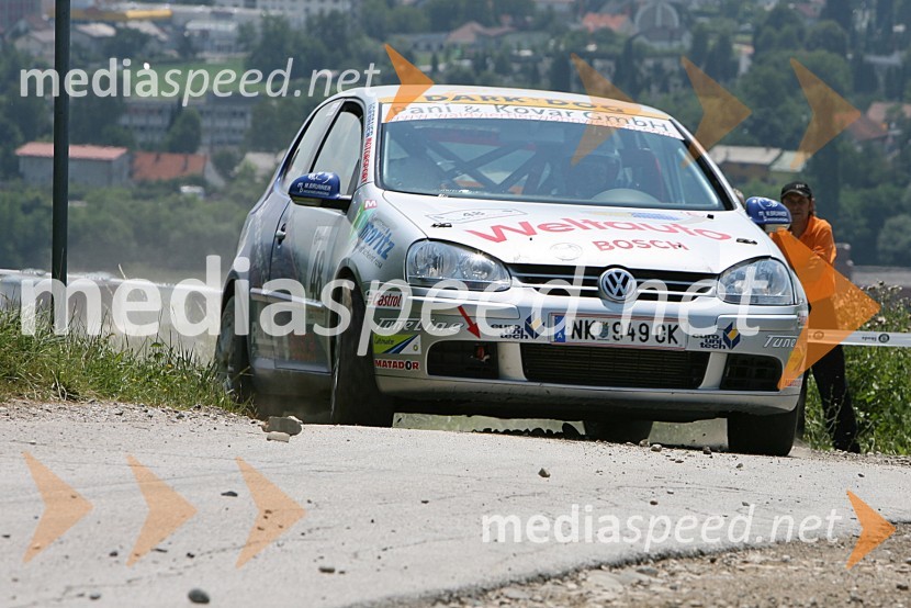 Posadka Willi Rabl in TBA (Avstrija) v avtu VW Golf TDI4. Rally Škoda Maribor 2006