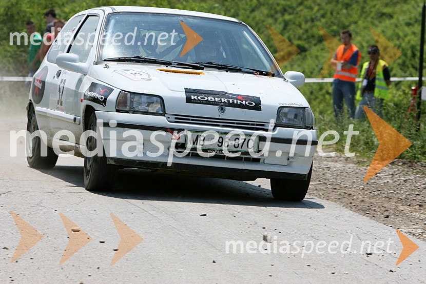 Posadka  Miran Belec in David Delibašič (Slovenija) v avtu RENAULT Clio Williams4. Rally Škoda Maribor 2006