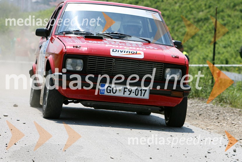 Posadka  Klemen Seljak in Simon Lapajne (Slovenija) v avtu ZASTAVA Yugo4. Rally Škoda Maribor 2006