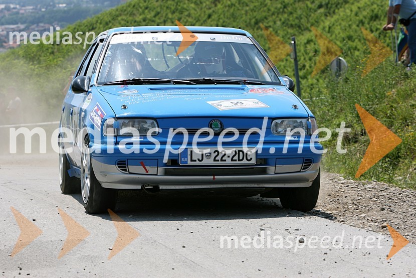 Posadka  Bojan Velkavrh in Marjan Šen (Slovenija) v avtu  ŠKODA Felicia  1,34. Rally Škoda Maribor 2006