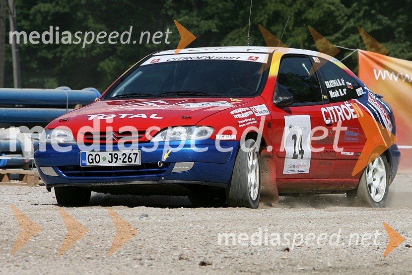 Posadka Borut Bratina in Andrej Mrak (Slovenija) v avtu CITROEN Xsara4. Rally Škoda Maribor 2006