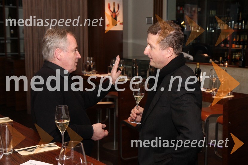 Boris Vugrinec, fotoreporter časnika Večer in Danilo Steyer, Steyer vinaPredstavitev Kravjega sira z vinom Steyer Mark