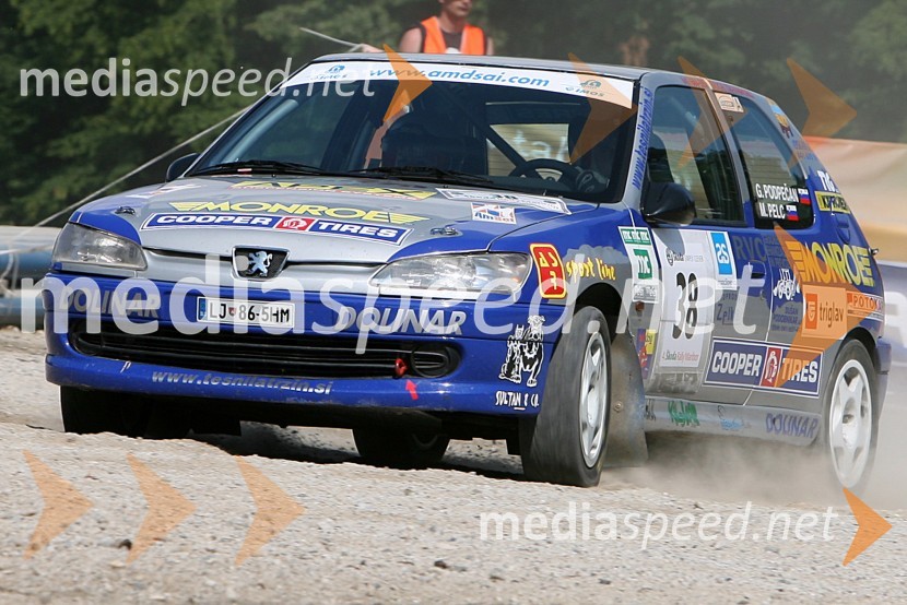 Posadka Grega Podpečan in Maja Pelc (Slovenija)v avtu PEUGEOT 306 GTI4. Rally Škoda Maribor 2006