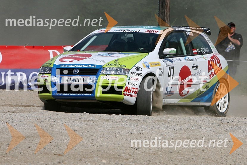 Posadka Michael Boehm in Guenther Schmirl (Avstrija) v avtu FIAT Stilo 1.9 JTD4. Rally Škoda Maribor 2006