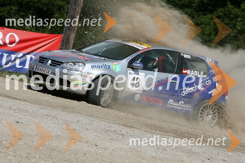 Posadka Willi Rabl in TBA (Avstrija) v avtu VW Golf TDI4. Rally Škoda Maribor 2006