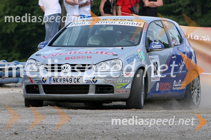 Posadka Willi Rabl in TBA (Avstrija) v avtu VW Golf TDI4. Rally Škoda Maribor 2006