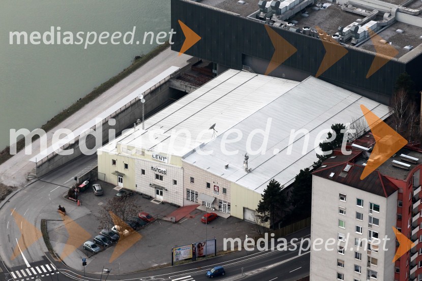 Festivalna dvorana LentMaribor in okolica iz zraka