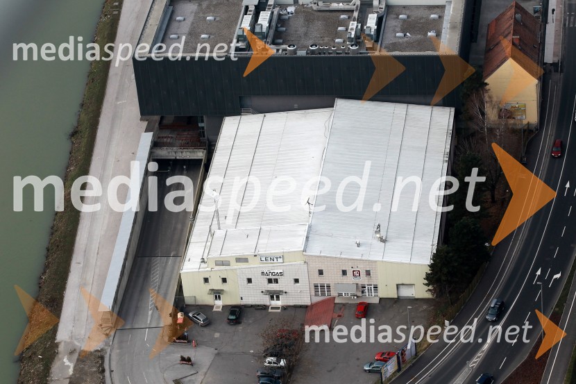 Festivalna dvorana LentMaribor in okolica iz zraka