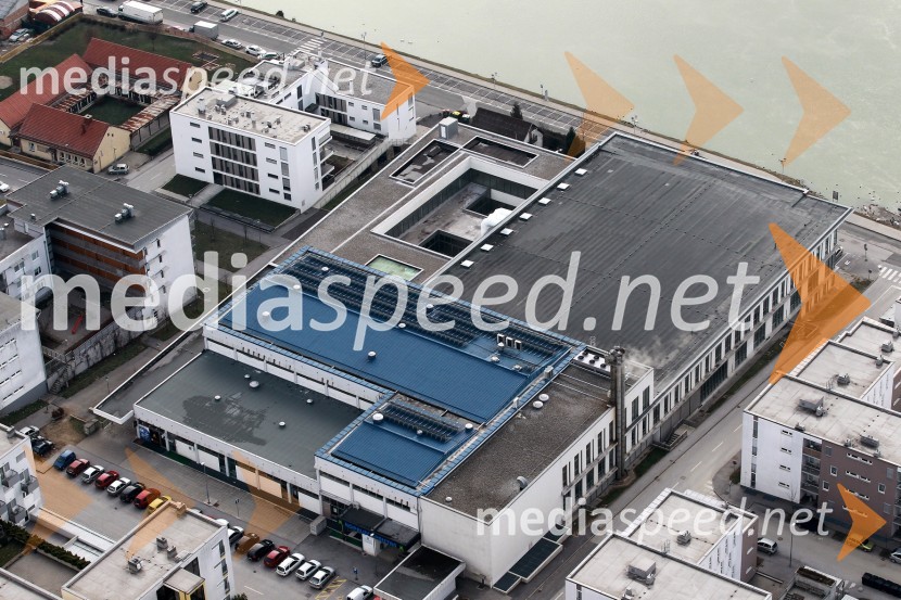 Kopališče PristanMaribor in okolica iz zraka