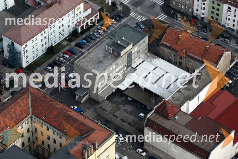 Hotel Piramida, Višje in okrožno sodišče Maribor in Policijska postaja Maribor 1Maribor in okolica iz zraka