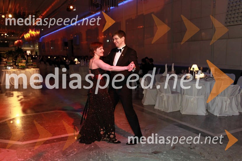 Dr. Nataša Zabukovec Logar in Martin Logar, predsednik Lions kluba LjubljanaVeliki dobrodelni Lions ples