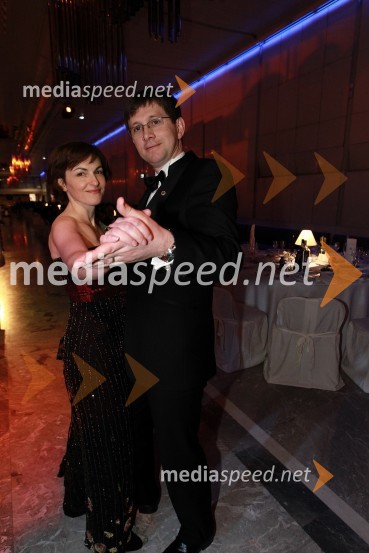 Dr. Nataša Zabukovec Logar in Martin Logar, predsednik Lions kluba LjubljanaVeliki dobrodelni Lions ples