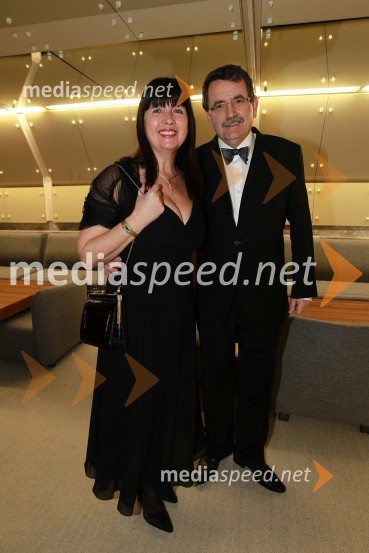 Dr. Adolf Lukanović, strokovni direktor Ginekološke klinike in soproga Sonja Novak LukanovićVeliki dobrodelni Lions ples