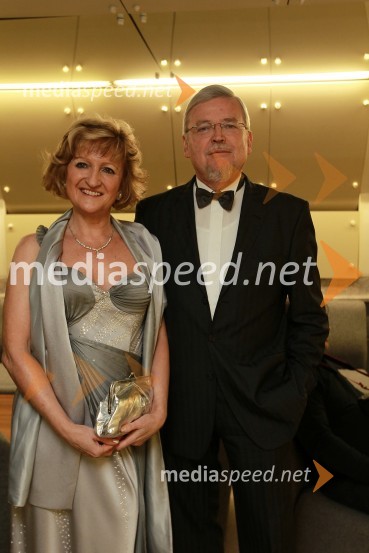 Peter Ilgo, direktor podjetja PCON d.o.o. in soproga AndrejaVeliki dobrodelni Lions ples