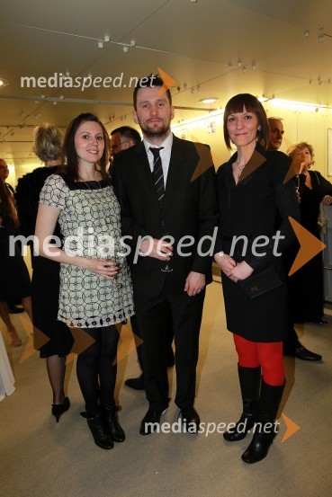 Selin Molander Lukić, Saša Lukić, predsednik Mestnega društva gluhih Ljubljana in Natalija SparkVeliki dobrodelni Lions ples