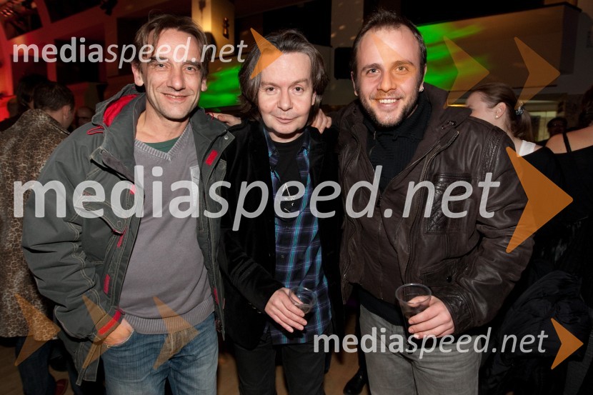 Robert Prebil, igralec, Andrej Košar, režiser in Blagoja Nedelkovski, montažer30 let diskoteke Turist