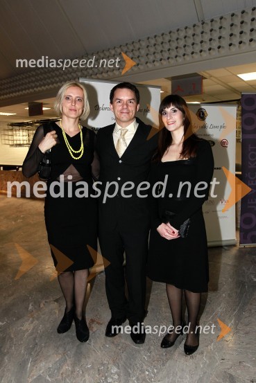 Irena Pavčič, direktorica PR oddelka Publicis, Boštjan Prijanovič, direktor agencije Saatchi in Saatchi Slovenija ter Andreja Dular, Summit avtoVeliki dobrodelni Lions ples
