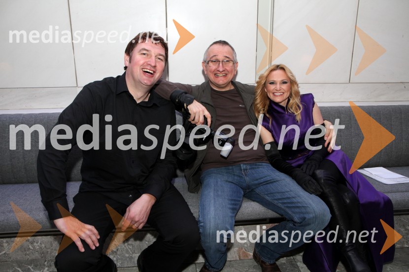 Frenk Derenda, Vito Tofaj, fotograf in Nuša Derenda, pevkaVeliki dobrodelni Lions ples