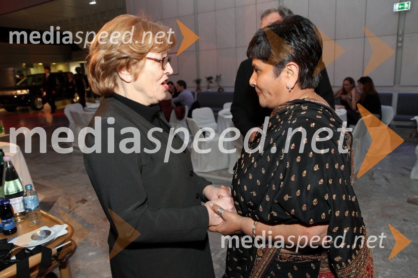 Štefka Kučan, soproga Milana Kučana in Koki Veber, lastnica butikov SarikoVeliki dobrodelni Lions ples